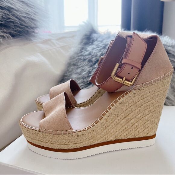 See by Chloe Womens Glyn Suede Sandals light/Pastel pink size 40 - Picture 3 of 9